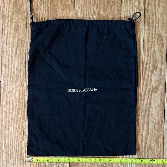 Dolce & Gabbana Black Draw string storage bag Pouch 12 1/2" x 10 1/2" - Picture 1 of 2